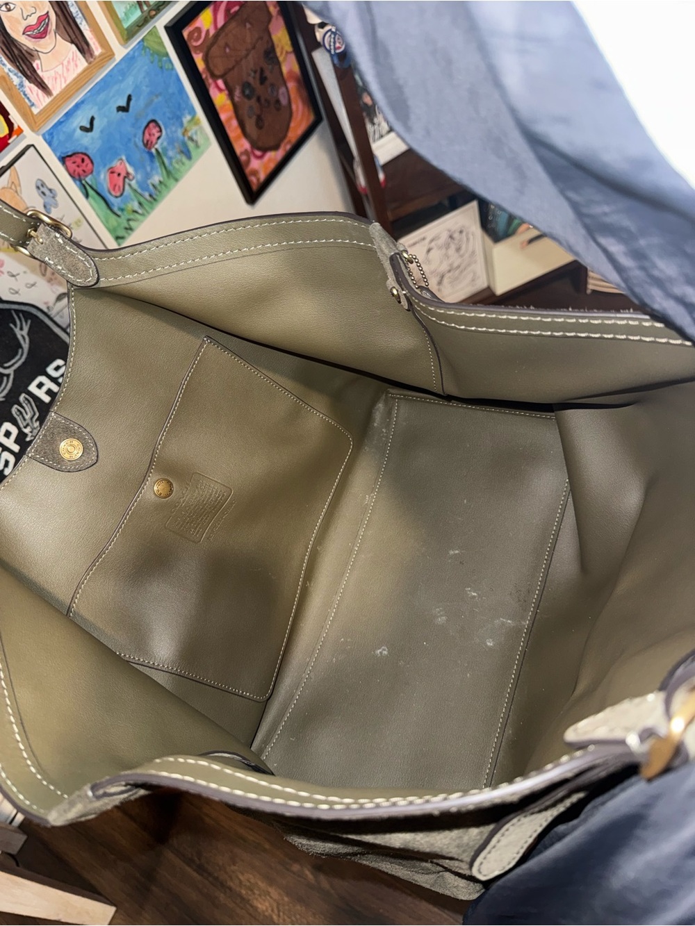 Coach Gramercy tote in suede green - Picture 5 of 5